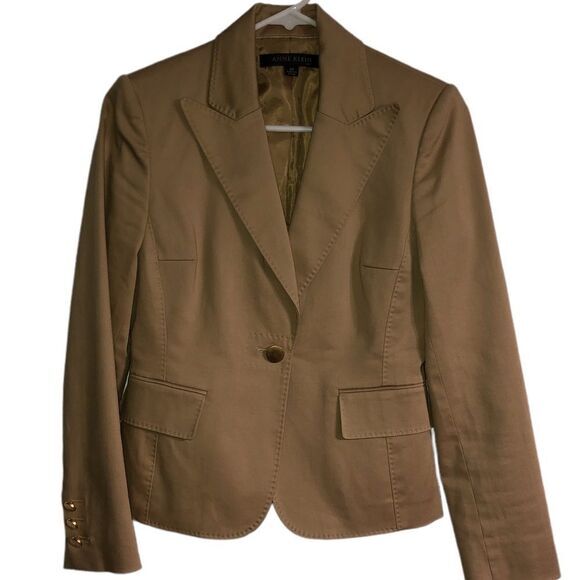 Anne Klein suit blazer jacket fitted one button front lined Size‎ 2P - Picture 1 of 6